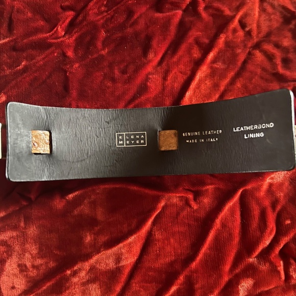 Elena Meyer Ostrich Leather Cuff Bracelet - Picture 7 of 8